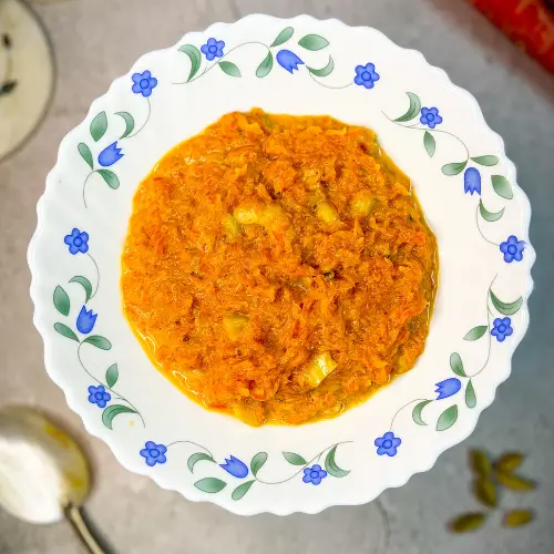 Gajar ka Halwa with condensed milk