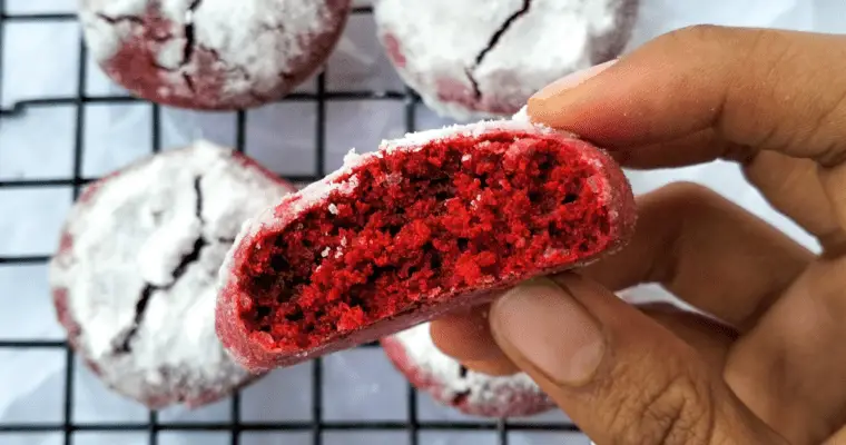 Red Velvet Crinkle Cookies Recipe