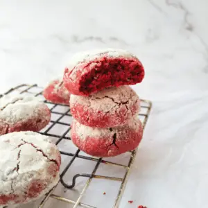 Red Velvet Crinkle Cookies Recipe - Alisha's Dessert Safari