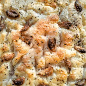 No knead overnight bread- Garlic Herb Focaccia