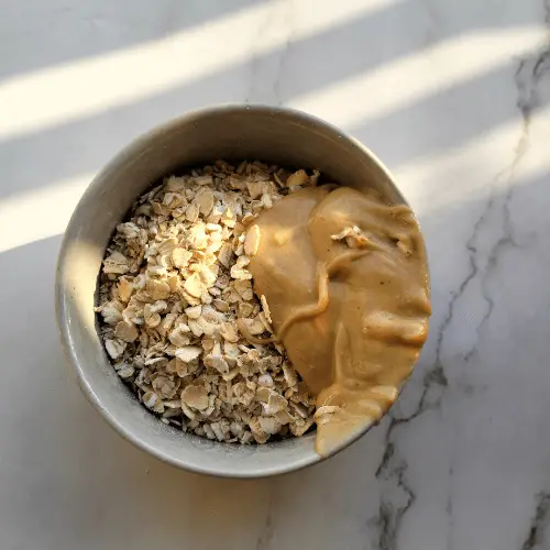 Peanut butter overnight oats without chia seeds