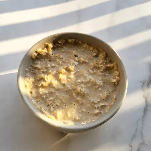 Peanut butter overnight oats without chia seeds