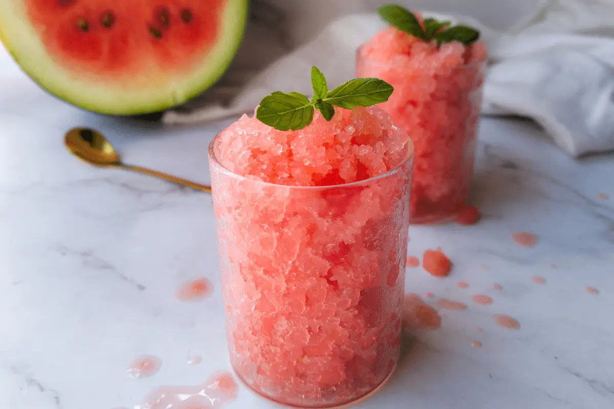 Refreshing Watermelon Granita recipe- 3 ingredients!
