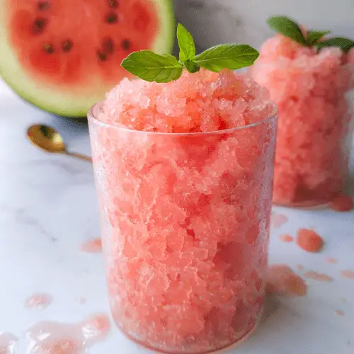 Refreshing Watermelon Granita recipe- 3 ingredients!