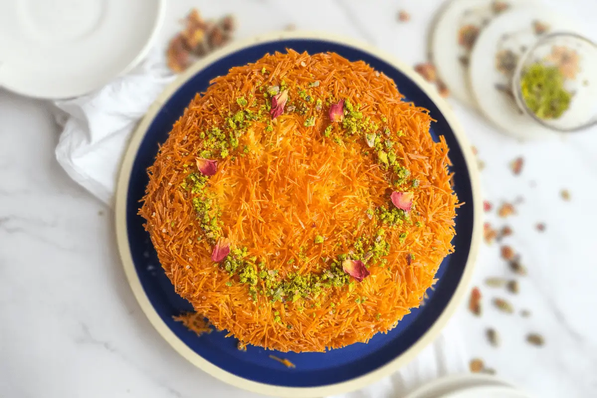 Kunafa with cream recipe