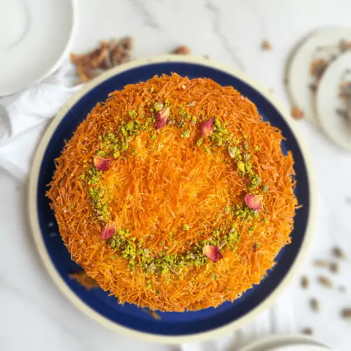 Kunafa with cream recipe