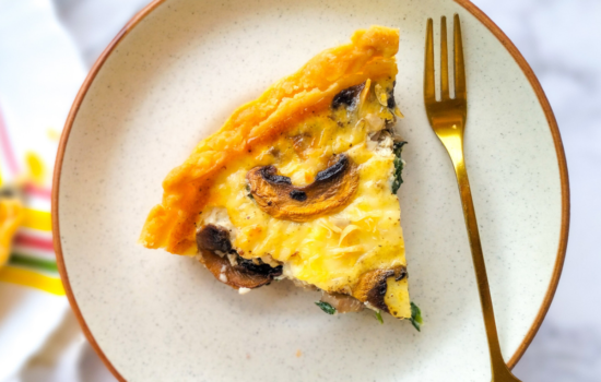 Bacon Mushroom Spinach Quiche