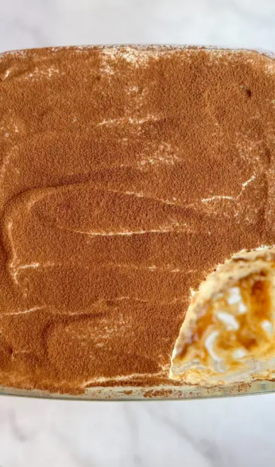 5 Ingredient Tiramisu recipe without alcohol and raw egg